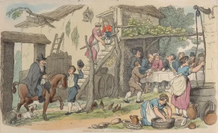 Framed Print : Plate 34, from World in Miniature, 1816. 1816. Creator: Thomas Rowlandson Framed Print : Plate 34, from World in Miniature, 1816. 1816. Creator: Thomas Rowlandson