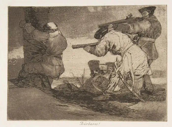 Framed Print : Plate 38 from The Disasters of War (Los Desastres de La Guerra): Barba Framed Print : Plate 38 from The Disasters of War (Los Desastres de La Guerra): Barba