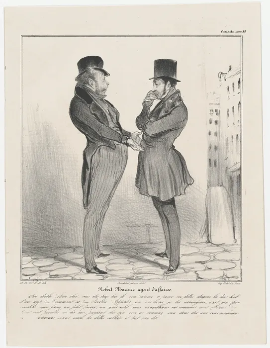 Framed Print : Plate 39: Robert Macaire agent d'affaires, 1838. Creator: Honore Daumier. Plate 39: Robert Macaire agent d'affaires, 1838. Creator: Honore Daumier Framed Print : Plate 39: Robert Macaire agent d'affaires, 1838. Creator: Honore Daumier. Plate 39: Robert Macaire agent d'affaires, 1838. Creator: Honore Daumier