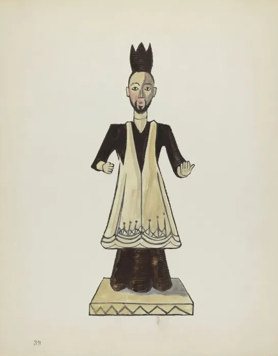 Framed Print : Plate 39: Saint John Nepomuk: From Portfolio Spanish Colonial Designs of New Mexico, 1935 / 1942. Creator: Unknown Framed Print : Plate 39: Saint John Nepomuk: From Portfolio Spanish Colonial Designs of New Mexico, 1935 / 1942. Creator: Unknown