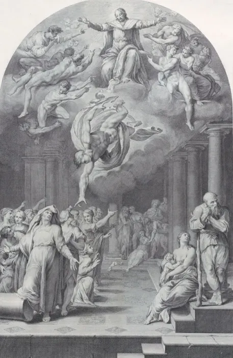 Framed Print : Plate 40: the division of the elect from the reprobate, 1756. Creators: Bartolomeo Crivellari, Gabriel Soderling Framed Print : Plate 40: the division of the elect from the reprobate, 1756. Creators: Bartolomeo Crivellari, Gabriel Soderling