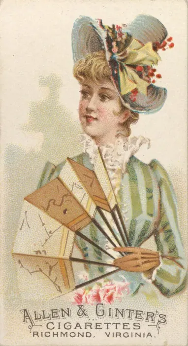 Framed Print : Plate 40, from the Fans of the Period series (N7) for Allen & Framed Print : Plate 40, from the Fans of the Period series (N7) for Allen &