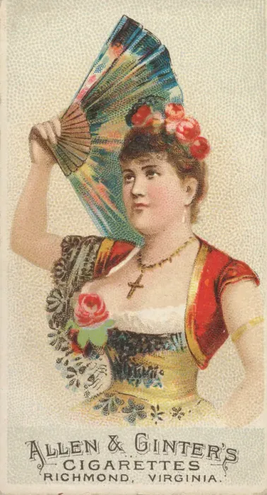 Framed Print : Plate 42, from the Fans of the Period series (N7) for Allen & Framed Print : Plate 42, from the Fans of the Period series (N7) for Allen &