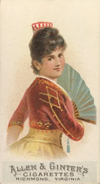 Framed Print : Plate 44, from the Fans of the Period series (N7) for Allen & Framed Print : Plate 44, from the Fans of the Period series (N7) for Allen &