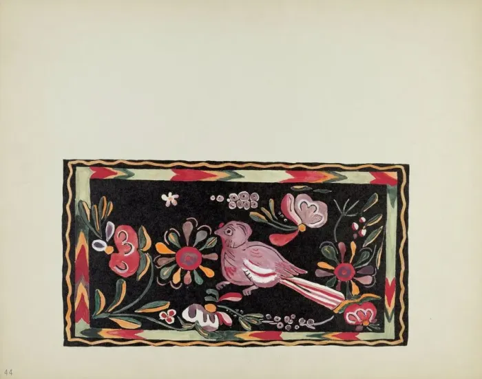 Framed Print : Plate 44: Painted Chest Design: From Portfolio Spanish Colonial Designs of New Mexico, 1935 / 1942. Creator: Unknown Framed Print : Plate 44: Painted Chest Design: From Portfolio Spanish Colonial Designs of New Mexico, 1935 / 1942. Creator: Unknown