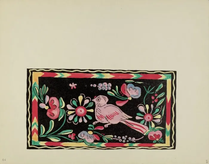 Framed Print : Plate 44: Painted Chest Designs: From Portfolio Spanish Colonial Designs of New Mexico, 1935 / 1942. Creator: Unknown Framed Print : Plate 44: Painted Chest Designs: From Portfolio Spanish Colonial Designs of New Mexico, 1935 / 1942. Creator: Unknown