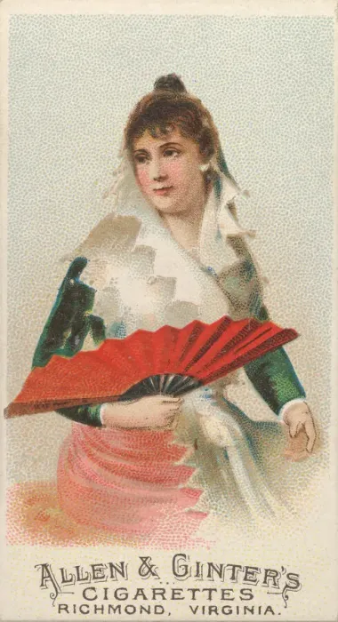 Framed Print : Plate 45, from the Fans of the Period series (N7) for Allen & Framed Print : Plate 45, from the Fans of the Period series (N7) for Allen &