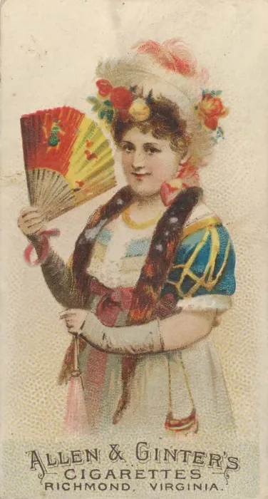 Framed Print : Plate 46, from the Fans of the Period series (N7) for Allen & Framed Print : Plate 46, from the Fans of the Period series (N7) for Allen &
