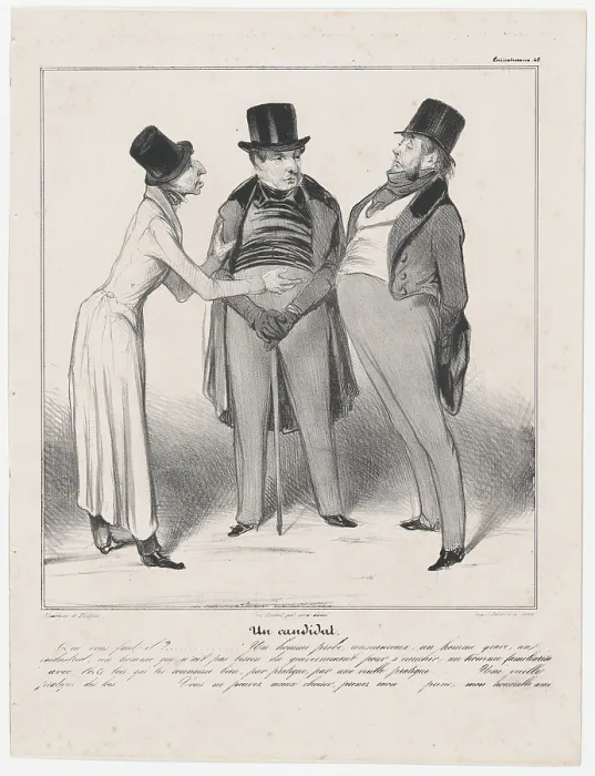 Framed Print : Plate 48: Un candidat, 1838. Creator: Honore Daumier Framed Print : Plate 48: Un candidat, 1838. Creator: Honore Daumier