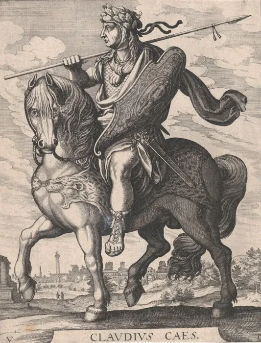 Framed Print : Plate 5: Emperor Claudius on Horseback, from The First Twelve Roman Caesars after Tem Framed Print : Plate 5: Emperor Claudius on Horseback, from The First Twelve Roman Caesars after Tem