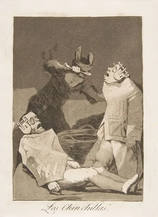 Framed Print : Plate 50 from Los Caprichos : The Chinchillas (Los Chinchillas. ), 1799 Framed Print : Plate 50 from Los Caprichos : The Chinchillas (Los Chinchillas. ), 1799