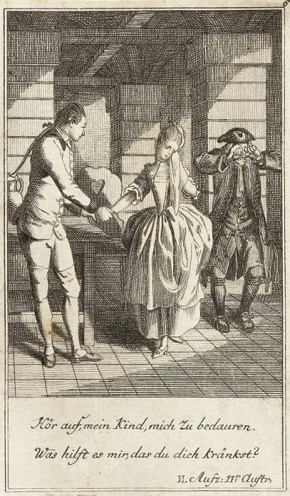 Framed Print : Plate 6 from The Deserter by Sedaine, 1775. Creator: Daniel Berger Framed Print : Plate 6 from The Deserter by Sedaine, 1775. Creator: Daniel Berger