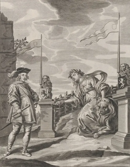 Framed Print : Plate 6: Ferdinand receiving the keys to the city of Ghent Framed Print : Plate 6: Ferdinand receiving the keys to the city of Ghent