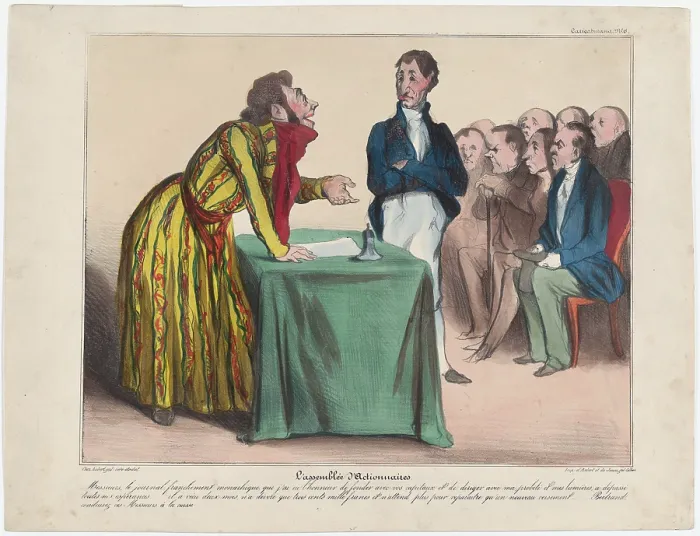 Framed Print : Plate 6: L'Assemblee d'Actionnaires, 1838. Creator: Honore Daumier. Plate 6: L'Assemblee d'Actionnaires, 1838. Creator: Honore Daumier Framed Print : Plate 6: L'Assemblee d'Actionnaires, 1838. Creator: Honore Daumier. Plate 6: L'Assemblee d'Actionnaires, 1838. Creator: Honore Daumier