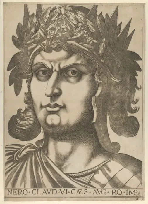 Framed Print : Plate 6: Nero with his head turned slightly to the right, from The Twelve Caesars Framed Print : Plate 6: Nero with his head turned slightly to the right, from The Twelve Caesars