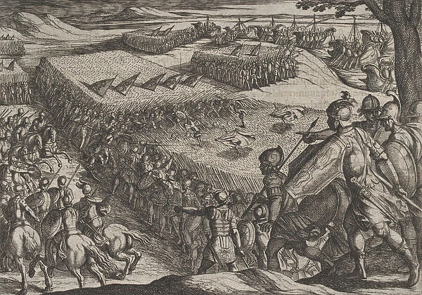Plate 6: Romans Defeated Near the Rhine, from The War of the Romans Against the Batavians