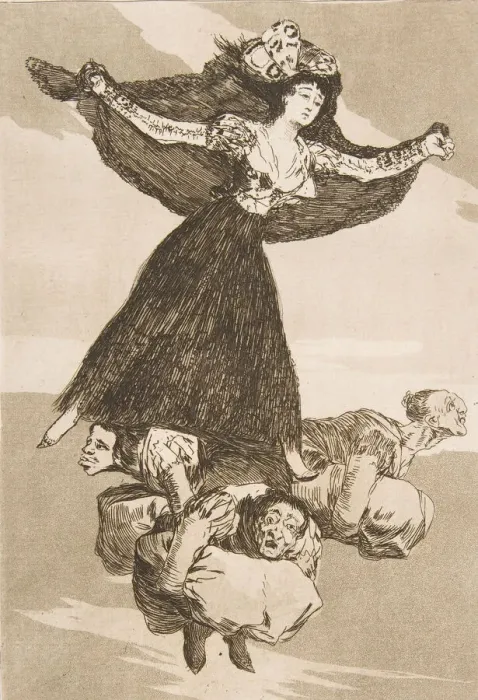 Framed Print : Plate 61 from Los Caprichos : They have flown (Volaverunt. ), 1799 Framed Print : Plate 61 from Los Caprichos : They have flown (Volaverunt. ), 1799