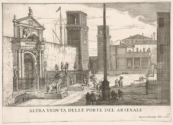 Plate 63: View of the gate of the shipyard and armory complex (Arsenale), Venice, 1703