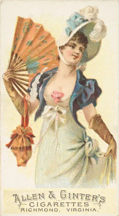Framed Print : Plate 7, from the Fans of the Period series (N7) for Allen & Ginter Cigarettes Brands Framed Print : Plate 7, from the Fans of the Period series (N7) for Allen & Ginter Cigarettes Brands