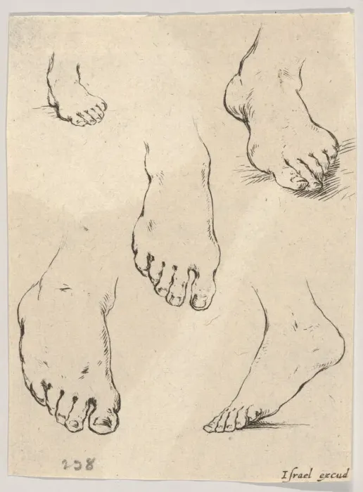 Framed Print : Plate 7: Five feet, from The Book for Learning to Draw (Livre pour apprendre à Framed Print : Plate 7: Five feet, from The Book for Learning to Draw (Livre pour apprendre à