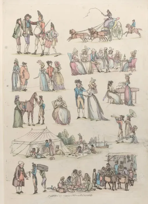 Framed Print : Plate 7, Outlines of Figures, Landscapes and Cattle... for the Use of Learners, Ju Framed Print : Plate 7, Outlines of Figures, Landscapes and Cattle... for the Use of Learners, Ju