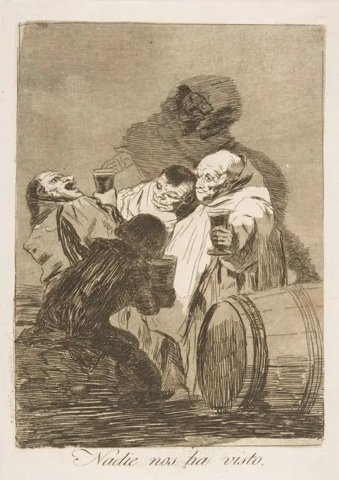 Framed Print : Plate 79 from Los Caprichos : No one has seen us (Nadie nos ha visto. ), 1799 Framed Print : Plate 79 from Los Caprichos : No one has seen us (Nadie nos ha visto. ), 1799