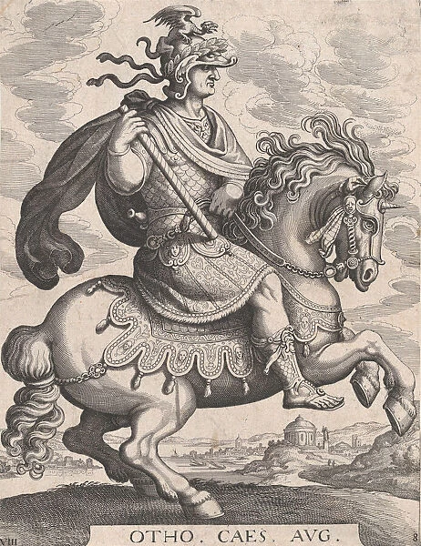 Plate 8: Emperor Otho on Horseback, from The First Twelve Roman Caesars, after Tempes