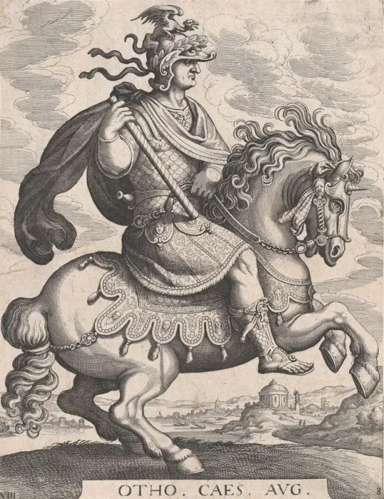 Framed Print : Plate 8: Emperor Otho on Horseback, from The First Twelve Roman Caesars, after Tempes Framed Print : Plate 8: Emperor Otho on Horseback, from The First Twelve Roman Caesars, after Tempes