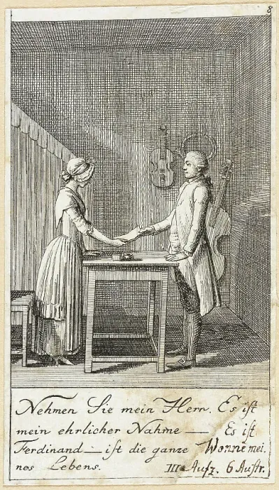 Framed Print : Plate 8 for Schiller's Intrigue and Love, 1785. Creator: Daniel Nikolaus Chodowiecki Framed Print : Plate 8 for Schiller's Intrigue and Love, 1785. Creator: Daniel Nikolaus Chodowiecki