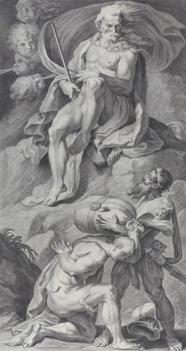Framed Print : Plate 8: Ulysses receiving the winds in a leather bag from Aeolus, 1756 Framed Print : Plate 8: Ulysses receiving the winds in a leather bag from Aeolus, 1756