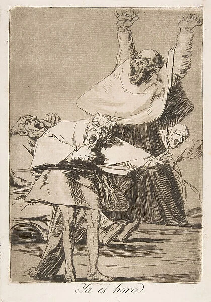 Plate 80 from Los Caprichos': It is time (Ya es hora.), 1799. Creator: Francisco Goya