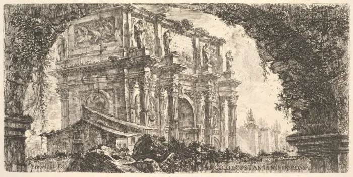 Framed Print : Plate 9: Arch of Constantine in Rome (Arco di Costantino in Roma), ca. 1748 Framed Print : Plate 9: Arch of Constantine in Rome (Arco di Costantino in Roma), ca. 1748