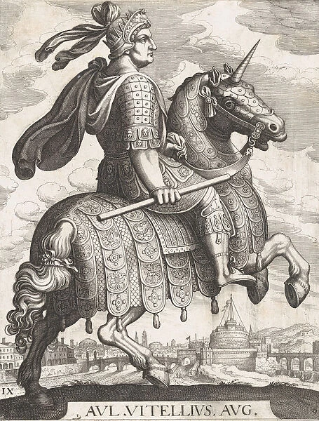 Plate 9: Emperor Vitellius on Horseback, from The First Twelve Roman Caesars after Te