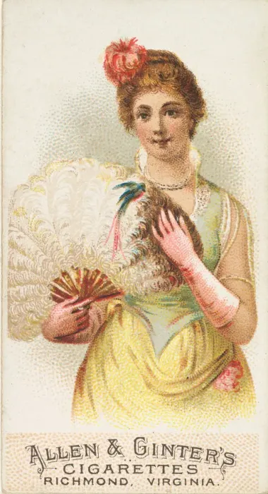 Framed Print : Plate 9, from the Fans of the Period series (N7) for Allen & Ginter Cigarettes Brands Framed Print : Plate 9, from the Fans of the Period series (N7) for Allen & Ginter Cigarettes Brands