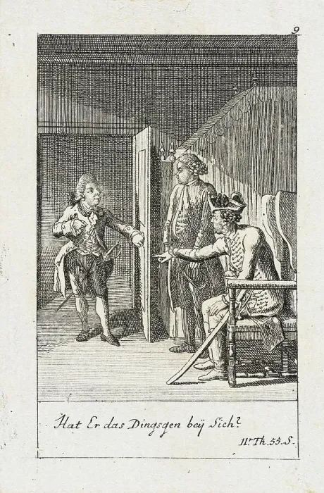Framed Print : Plate 9 for J.G. Muller's Siegfried von Lindenberg, 1783. Creator: Daniel Nikolaus Chodowiecki Framed Print : Plate 9 for J.G. Muller's Siegfried von Lindenberg, 1783. Creator: Daniel Nikolaus Chodowiecki