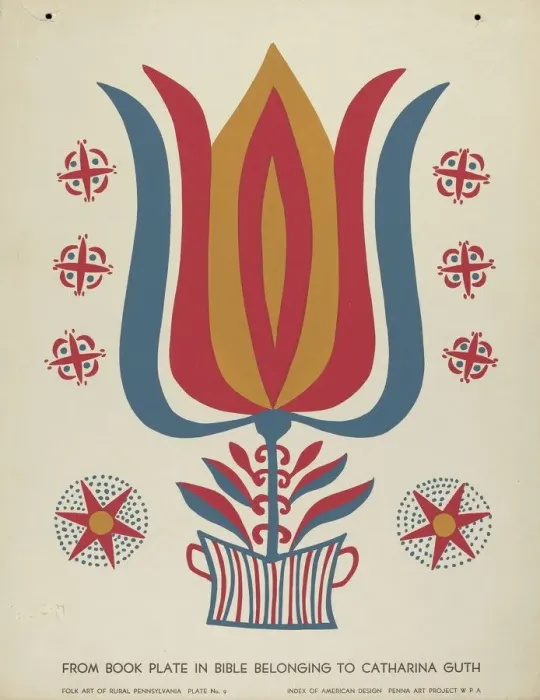 Framed Print : Plate 9: From Portfolio Folk Art of Rural Pennsylvania, c. 1939. Creator: Unknown Framed Print : Plate 9: From Portfolio Folk Art of Rural Pennsylvania, c. 1939. Creator: Unknown