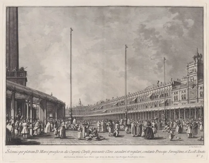 Framed Print : Plate 9: Procession on Corpus Christi Day in the Piazza San Marco, from Ducal Ceremon Framed Print : Plate 9: Procession on Corpus Christi Day in the Piazza San Marco, from Ducal Ceremon