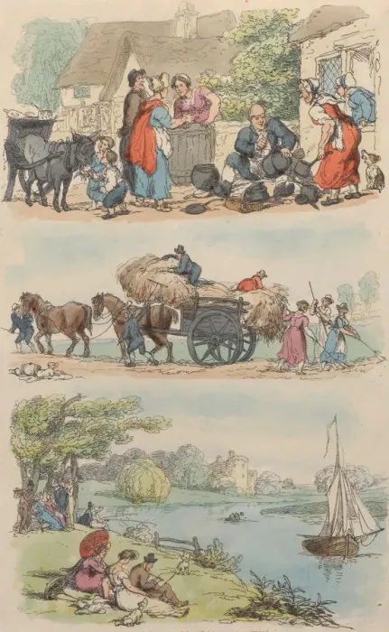 Framed Print : Plate 9, from World in Miniature, 1816. 1816. Creator: Thomas Rowlandson Framed Print : Plate 9, from World in Miniature, 1816. 1816. Creator: Thomas Rowlandson