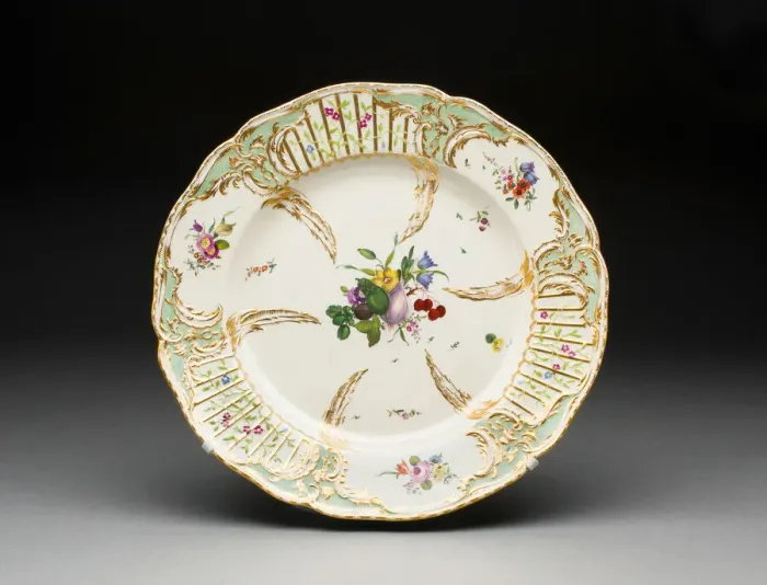 Framed Print : Plate, Ansbach, 1760 / 1804. Creator: Ansbach Pottery and Porcelain Factory Framed Print : Plate, Ansbach, 1760 / 1804. Creator: Ansbach Pottery and Porcelain Factory