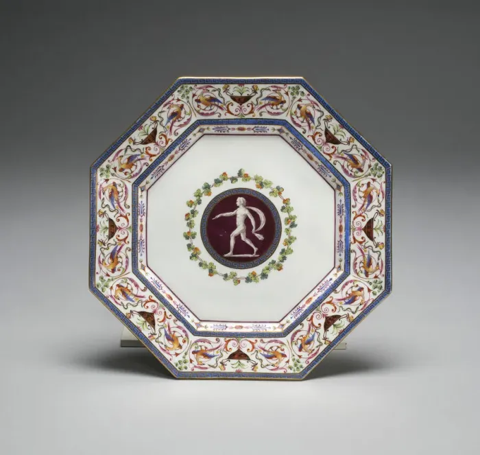Framed Print : Plate from the Arabesque Service, France, 1785. Creators Framed Print : Plate from the Arabesque Service, France, 1785. Creators