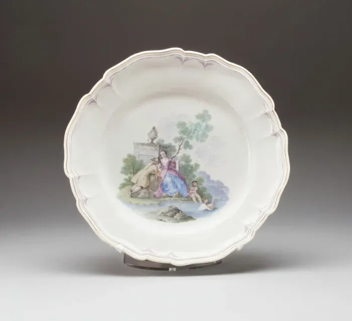 Framed Print : Plate, Buen Retiro, c. 1765. Creator: Buen Retiro Porcelain Factory Framed Print : Plate, Buen Retiro, c. 1765. Creator: Buen Retiro Porcelain Factory
