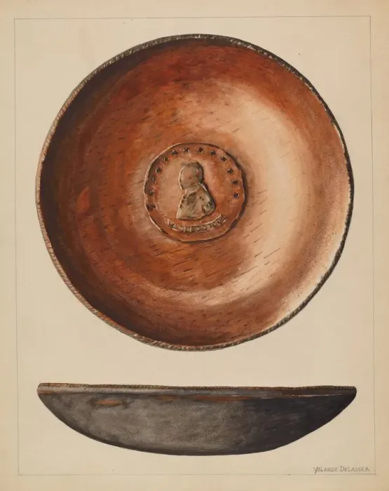 Framed Print : Plate, c. 1937. Creator: Yolande Delasser