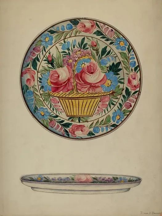 Framed Print : Plate, c. 1938. Creator: Byron Dingman Framed Print : Plate, c. 1938. Creator: Byron Dingman