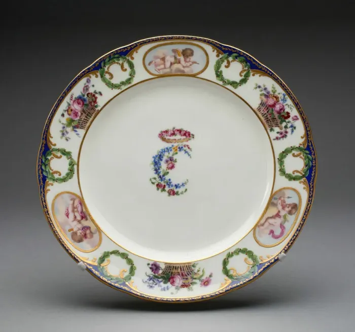 Framed Print : Plate from the Charlotte Louise Service, Sevres, 1774 Framed Print : Plate from the Charlotte Louise Service, Sevres, 1774