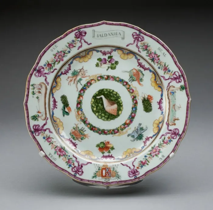 Framed Print : Plate, China, 1760 / 70. Creator: Jingdezhen Porcelain Framed Print : Plate, China, 1760 / 70. Creator: Jingdezhen Porcelain