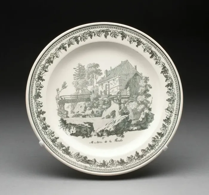 Framed Print : Plate, Creil, 1800 / 50. Creator: Creil Pottery Framed Print : Plate, Creil, 1800 / 50. Creator: Creil Pottery
