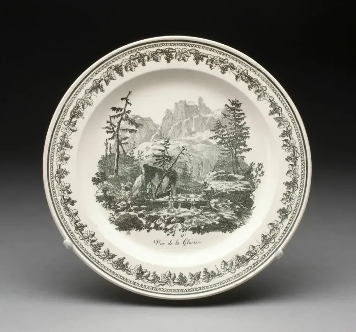 Framed Print : Plate, Creil, 1800 / 50. Creator: Creil Pottery Framed Print : Plate, Creil, 1800 / 50. Creator: Creil Pottery