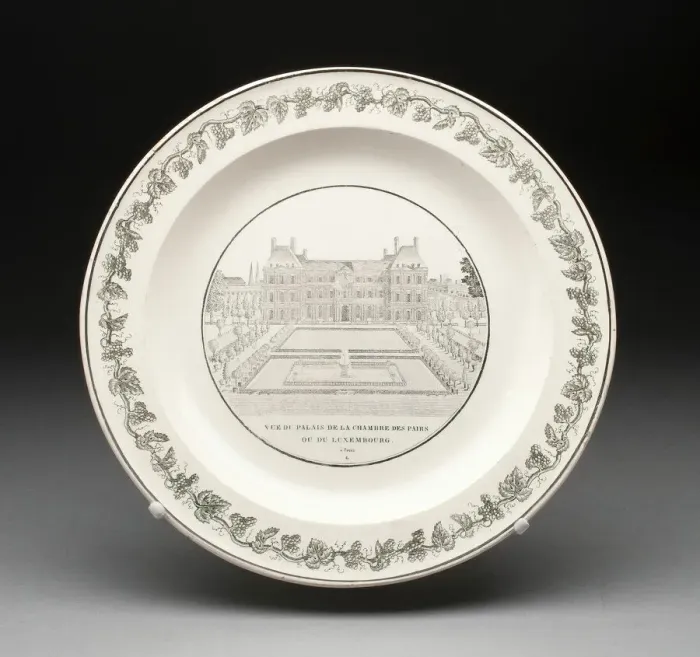 Framed Print : Plate, Creil, 1800 / 50. Creator: Creil Pottery Framed Print : Plate, Creil, 1800 / 50. Creator: Creil Pottery