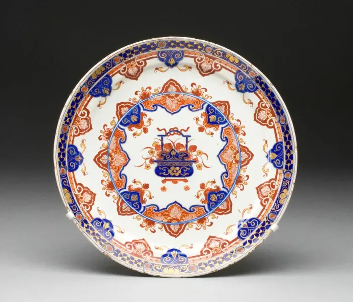 Framed Print : Plate, Delft, c. 1700 / 25. Creator: De Griekesche A Framed Print : Plate, Delft, c. 1700 / 25. Creator: De Griekesche A
