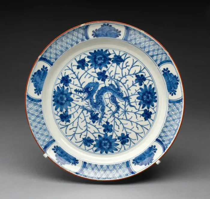 Framed Print : Plate, Delft, c. 1700. Creator: De Griekesche A Framed Print : Plate, Delft, c. 1700. Creator: De Griekesche A